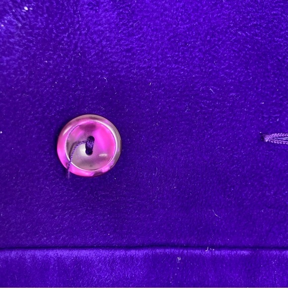 Vintage 70s Lillie Rubin purple suede double breasted mod mini dress. - Picture 7 of 8